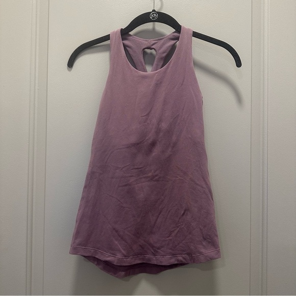 lululemon athletica Tops - Lululemon Women’s Sweat Reps 2 In 1 Tank Size 2 Smoked Mulberry Open Back Gym